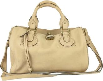 Chloé Pre-owned Handbags, female, Beige, Size: ONE SIZE Pre-owned Leather shoulder-bags