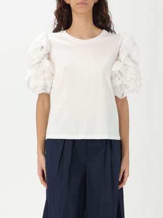 Twin-Set T-shirt in cotone con maniche in organza