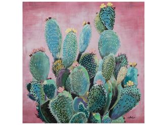 Schubiger M&ouml;bel Bild Gr&uuml;ne Kakteen Vor Rosa Hintergrund