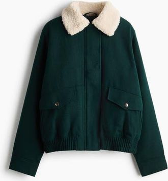 H&M Padded Jacket in Dark Green at Nordstrom, Size Xx-Large