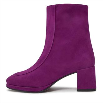 Gabor Suede Ankle Boot In Malve