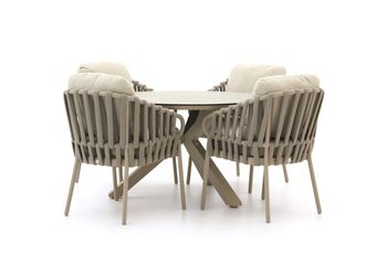 Tierra Outdoor Nuri/Orbital &oslash; 120cm dining tuinset 5-delig