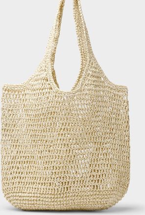 Simons Womens Openwork braided straw XL tote bag