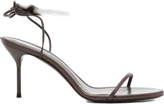 PARIS TEXAS High Heel Sandalen - Dames - Sandalen met hakken - Bruin - 41 EU - Nylon - Schoenen