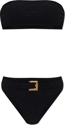 Balmain Tweedelig badpak - Dames - Bikinis - Zwart - L - Tweed - Badmode