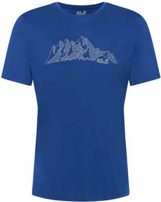Jack Wolfskin Peak Graphic T-Shirt Funktionsshirt f&uuml;r Herren | blau