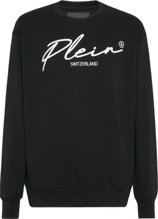Philipp Plein Sweatshirt LS Signature - Heren - Sweatshirts - Zwart - 3XL - Katoen - Hoodies & sweatvesten