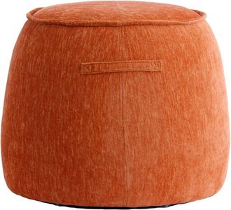 Light & Living Light&living - Pouf Sibiu En C&aacute;lido Tono Naranja - &Oslash;50x40 Cm