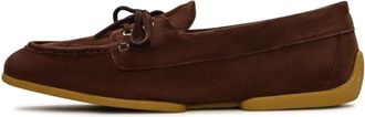 Cesare Gaspari Schoenen, Dames, Bruin, 40 EU, Suède, Suede Lace-Up Loafers - Bruin