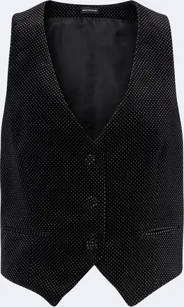 Tom Ford Polka-dot cotton velvet vest