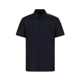 A|X Armani Exchange Hombre, Camisas, Negro, Talla: S