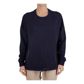 Kiton Sweatshirts, female, Blue, Size: S Cotton Cashmere Crewneck Sweater