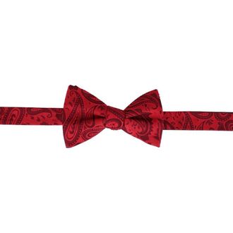Trafalgar Store Banbury Tone on Tone Paisley Silk Bow Tie in Red at Nordstrom