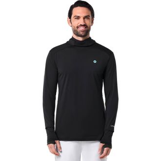 Coolibar Mens Performance Sun Hoodie - UPF 50+ Sun Protection - Agility in Black at Nordstrom, Size X-Large L