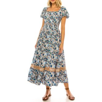 A Collective Story Floral Print Maxi Dress in Hazelnut at Nordstrom, Size X-Large