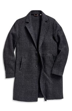 Billy Reid Subtle Plaid Boiled Wool Coat in Black/Multi at Nordstrom Rack, Size Medium