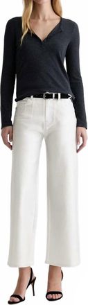 AG - Adriano Goldschmied Saige Wide Leg Crop Jean In Silver Glow