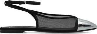Emporio Armani Schoenen, Dames, Zwart, 36 EU, Leer, Slingback Ballerinas