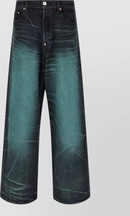 Kenzo japanese denim trousers belt loops pockets