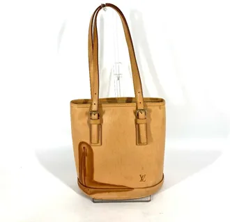 Louis Vuitton Beige Nomade Leather Shoulder Bag Tote Bag (Pre-Owned)