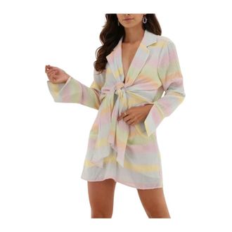 NA-KD Twisted Front Korte Jurk - Dames - Korte kleedjes - Veelkleurig - XS - Katoen - Kleedjes