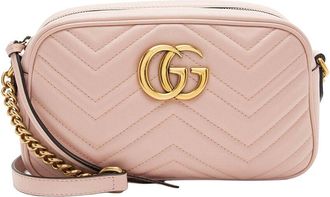 Gucci Matelass&eacute; Gg Marmont Small Camera Bag (Authentic Pre-Loved)
