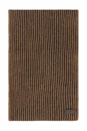 Moorer Womens Patterned Scarf In Caffe/nut