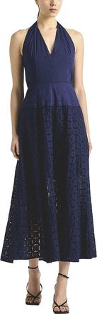 Derek Lam Maris Eyelet Halter Dress