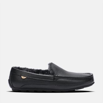Lamofootwear Mens Grayson Leather Moccasin In Black