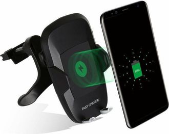 Trade Shop Trade Shop - Supporto Auto Presa Aria Con Caricabatteria Wireless Per Smartphone Linq C-q67