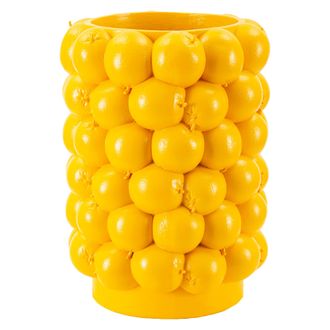 Dmora Vaso, Disegni Con Limoni Diametro 13.5 Cm, Giallo - Bardo