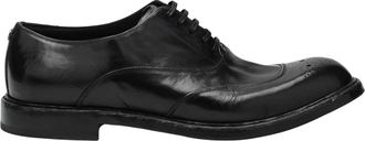 Dolce & Gabbana Allacciata Veterschoen - Heren - Nette schoenen - Zwart - 40 EU - Leer - Schoenen