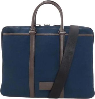 Coach Pre-owned Aktetas - Heren - Vintage Handtas - Blauw - ONE Size - Nylon - Vintage