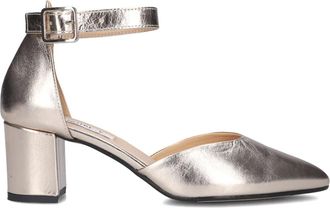 Notre-V Schoenen, Dames, Geel, 37 EU, Leer, Rosegouden pumps met spitse neus