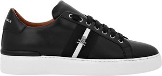 Philipp Plein Stripes Lo-Top Sneakers - unisex - Sneakers - Zwart - 36 EU - Leer - Schoenen