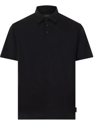 Zanone Black Classic Pima Cotton Polo Shirt