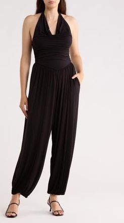 West K Halter Cowl Neck Jumpsuit in Black at Nordstrom Rack, Size X-Small