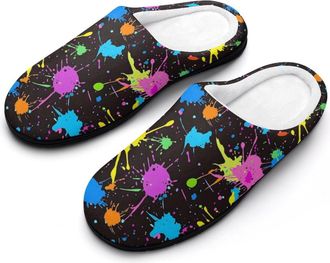 Generic Tie Dye Ink Jet Mens Slippers Comfortable And Non-slip Cotton Slipper Shoe for House