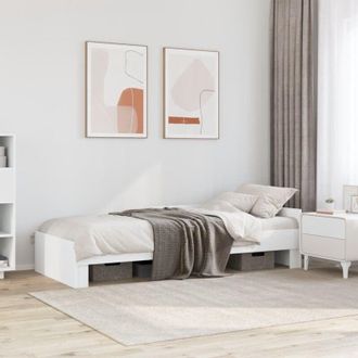 vidaXL Giroletto Bianco 100x200 cm in Legno Massello vidaXL