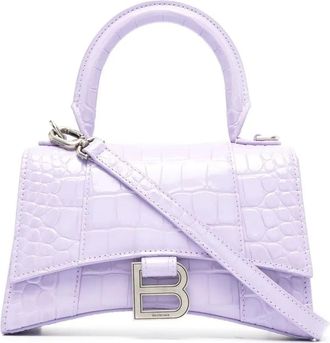 Balenciaga XS Hourglass top-handle bag - Purple