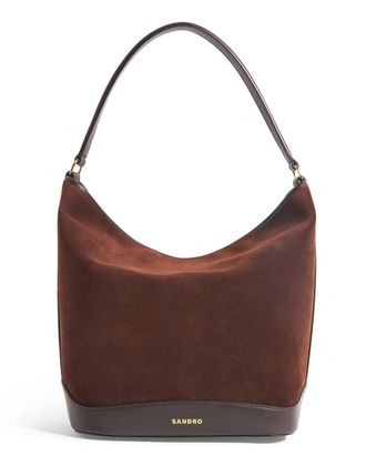 Sandro Paris Suede Tangoso Bucket Bag