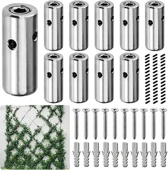 OEM Enrejado De Alambre Para Plantas Trepadoras, Fijaci&oacute;n Exterior De Acero Inoxidable, Kit Para Muro Verde, Sistema De Cable Con Abrazadera Transversal, 