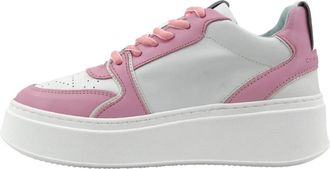 Chiara Ferragni School Platform Sneaker - Dames - Sneakers - Roze - 40 EU - Leer - Schoenen