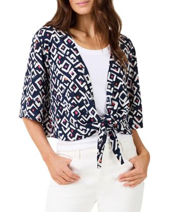 Nic+Zoe Nic+Zoe Petite Linen-Blend Angles 4-Way Cardigan
