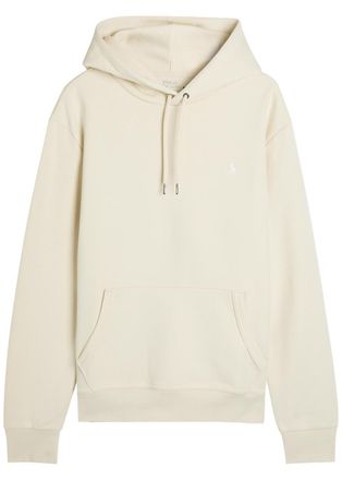 Polo Ralph Lauren Logo-embroidered Hooded Cotton-blend Sweatshirt - Beige - XL