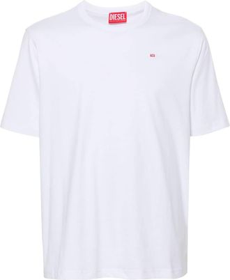 Diesel logo-embroidered T-shirt - men - Cotton - L - White