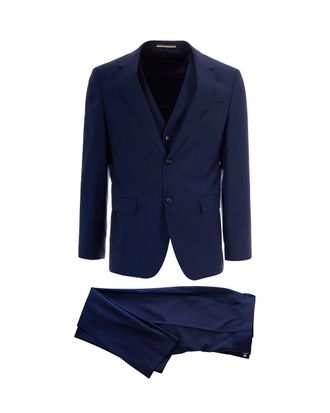 BOSS Dark Blue Three-Piece Suit