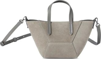 Brunello Cucinelli BC Duo kleine su&egrave;de shopper - Grijs