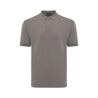 Genti Polo Zip Cool Dry - male - Genti - Polo Shirts - Brown - 3XL - Tops