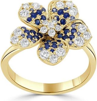 Sabrina Designs 14K 1.06 Ct. Tw. Diamond & Sapphire Cocktail Ring